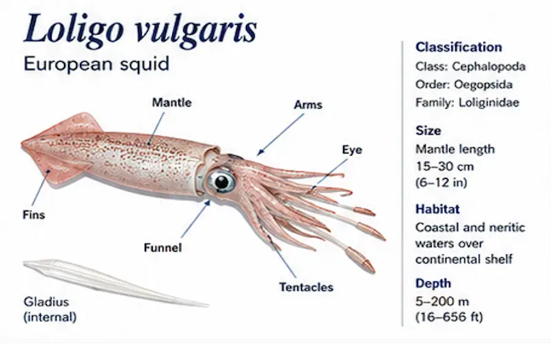 frozen loligo vulgaris european squid mediterranean supplier