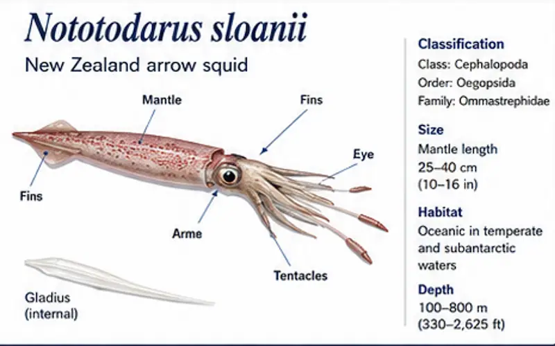 frozen nototodarus sloanii arrow squid new zealand supplier